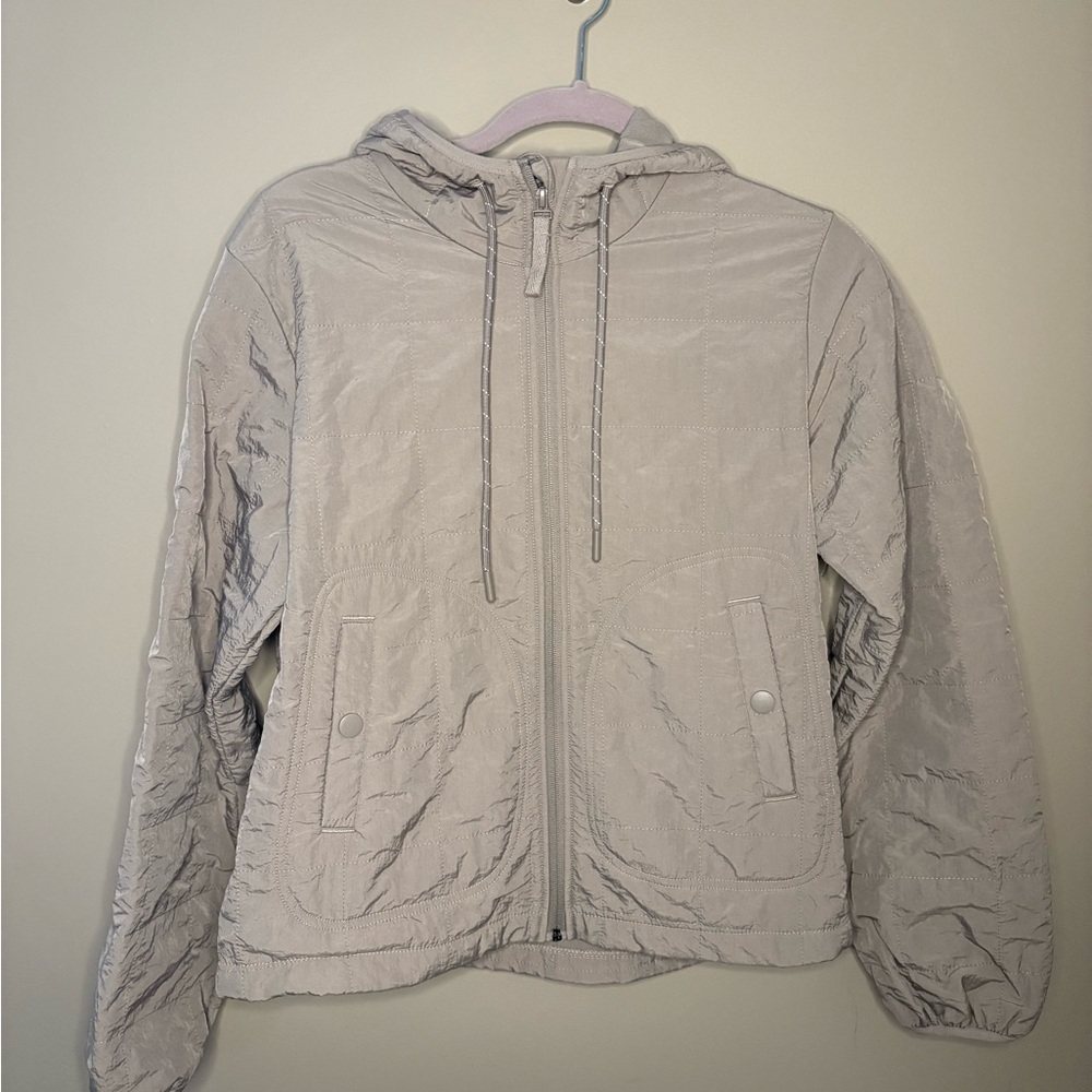 Avia Tan Hooded Rain Jacket Size Small Gorpcore